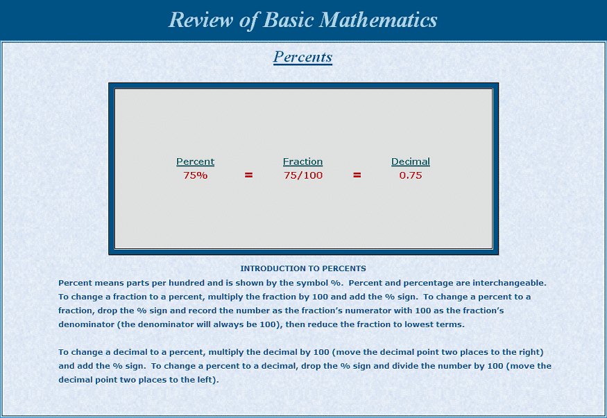 Review of Basic Mathematics