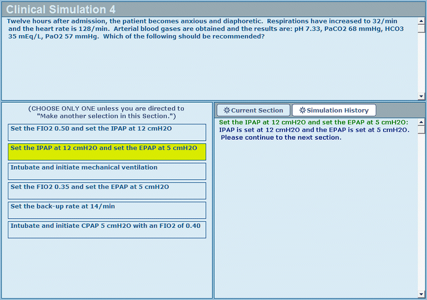 Respiratory Clinical Simulation Examination