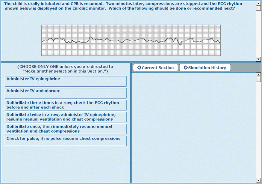 Pediatric Self-Evaluation Clinical Simulations